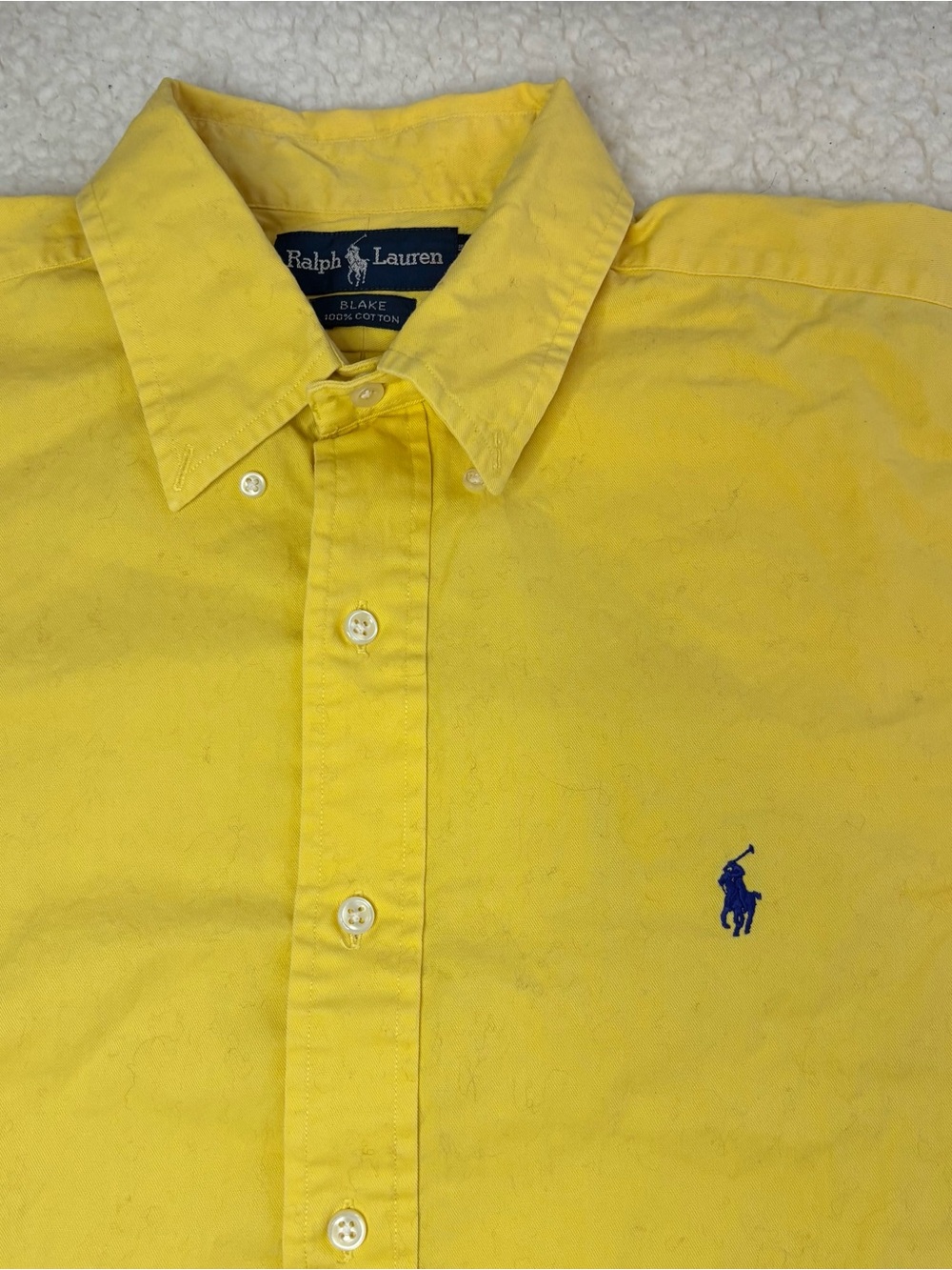 Polo Ralph Lauren Men Yellow Classic Blake Long Sleeve Button Shirt - Picture 7 of 12